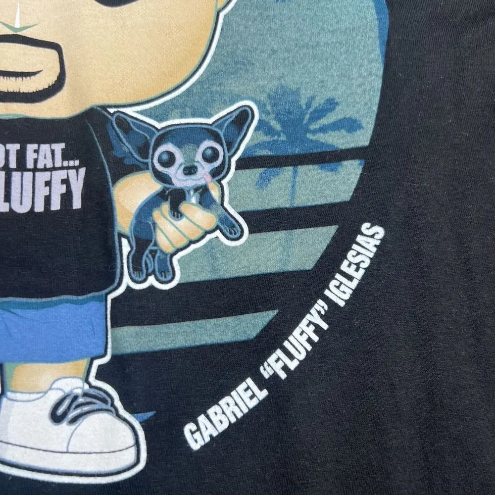 Gabriel Iglesias I'm Not Fat I'm Fluffy Funko Pop Graphic‎ Black T-Shirt Size Lg